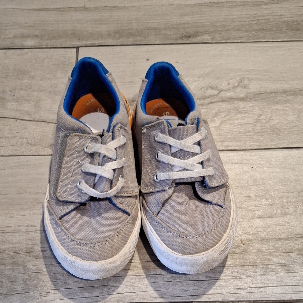 🍁Sperry Kids Grey Canvas Sneaker Boat Shoe Loafer🍦